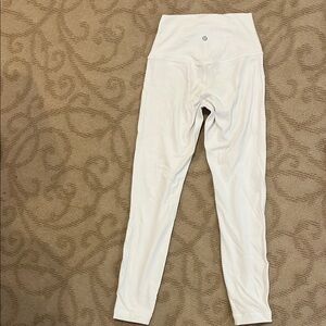 White High-Waisted Leggings